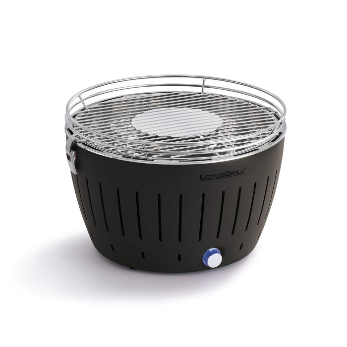 Бездимний вугільний гриль LotusGrill Classic 32 см, сріблястий металлик