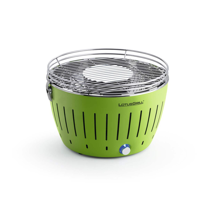 Бездимний вугільний гриль LotusGrill Classic 32 см, сріблястий металлик