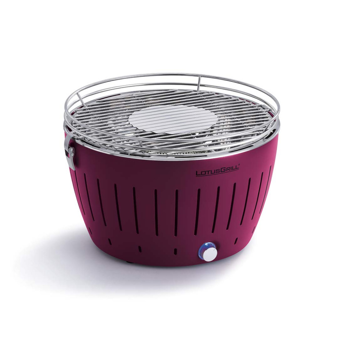 Бездимний вугільний гриль LotusGrill Classic 32 см, сріблястий металлик