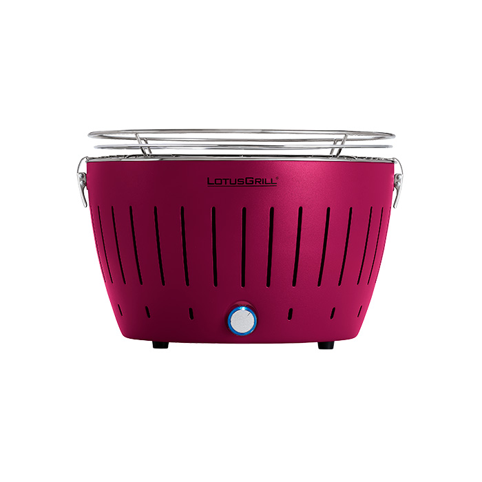 Бездимний вугільний гриль LotusGrill Classic 32 см, фіолетовий