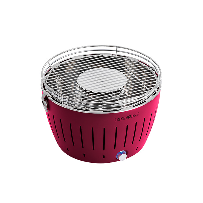 Бездимний вугільний гриль LotusGrill Classic 32 см, фіолетовий