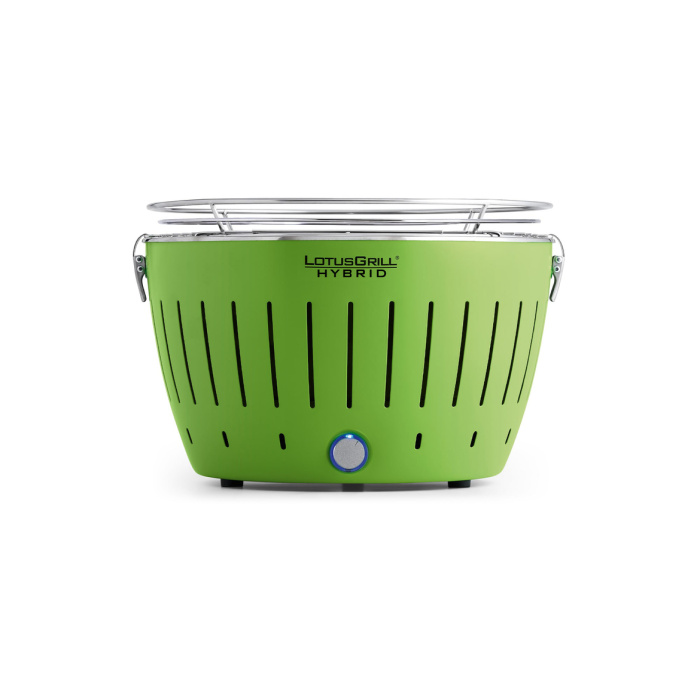 Бездимний гриль вугільний газовий LotusGrill Classic Hybrid 32 см, зелений