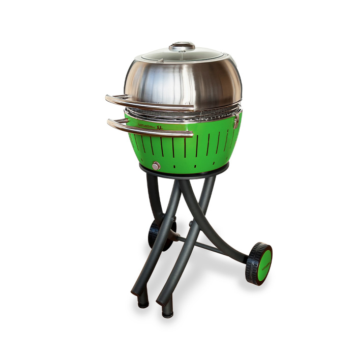 Садовий бездимний вугільний гриль LotusGrill XL Garden Set 40.5 см, фіолетовий