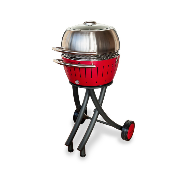 Садовий бездимний вугільний гриль LotusGrill XL Garden Set 40.5 см, фіолетовий