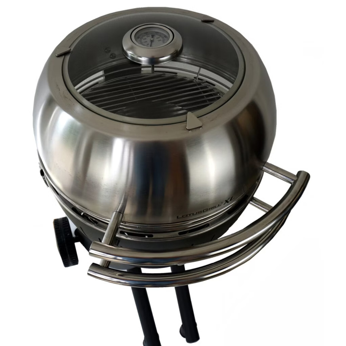 Садовий бездимний вугільний гриль LotusGrill XL Garden Set 40.5 см, фіолетовий