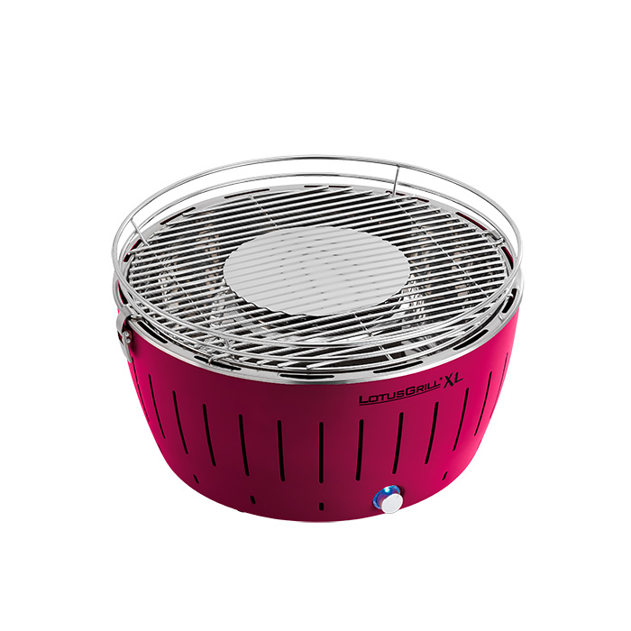 Бездимний вугільний гриль LotusGrill XL 40.5 см, фіолетовий