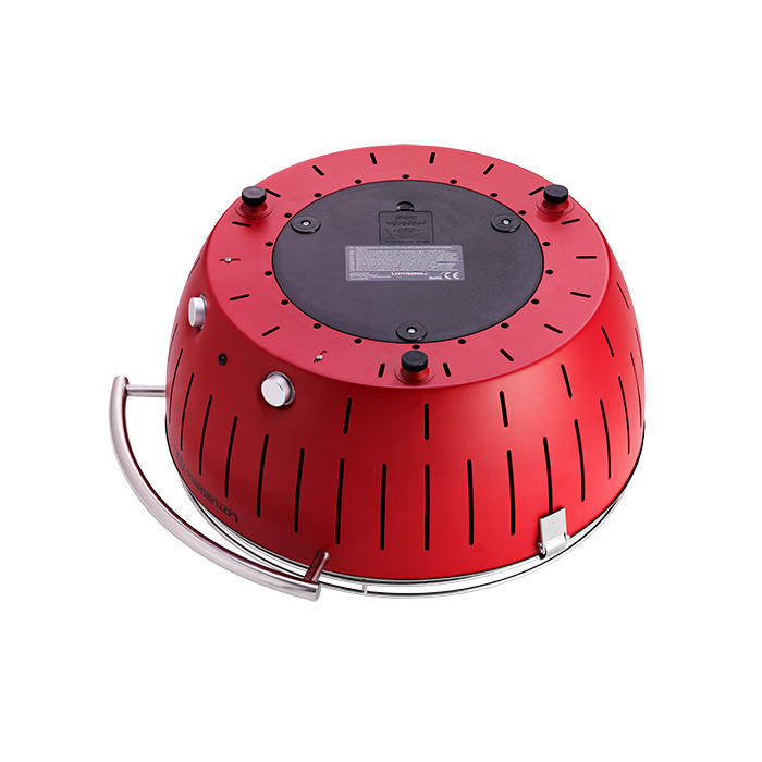 Садовий бездимний вугільний гриль LotusGrill XXL 57.6 см, червоний