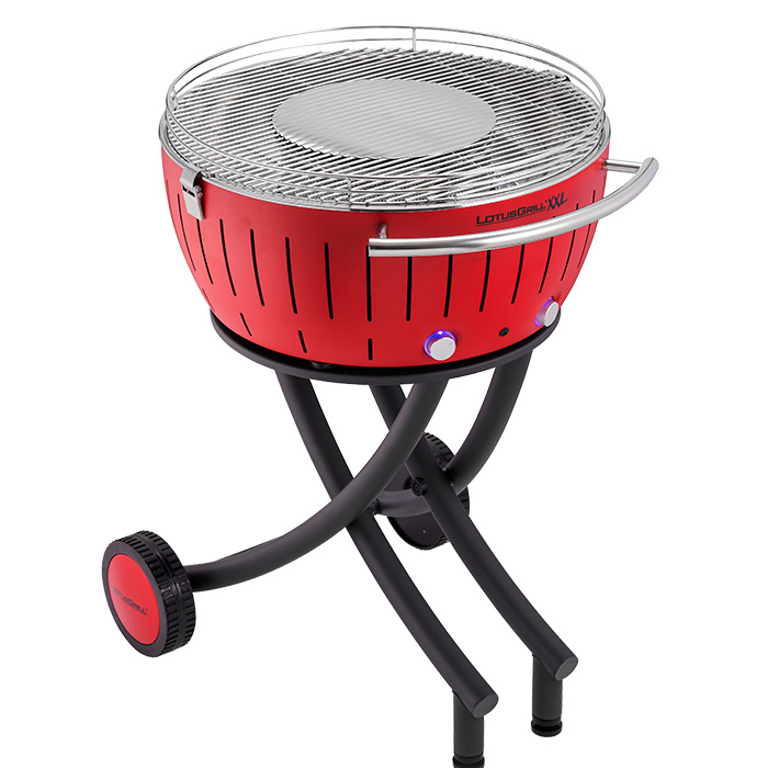 Садовий бездимний вугільний гриль LotusGrill XXL 57.6 см, червоний